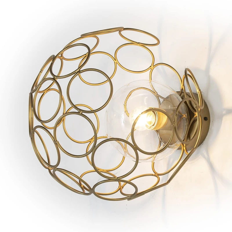 Applique 30X33X30 Glass/Gold Metal - Image 1