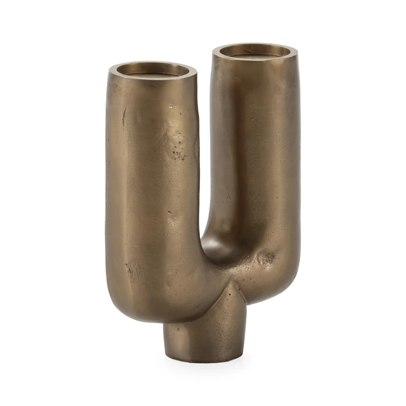 Candlestick 28X12X36 Metal Dorado Antique