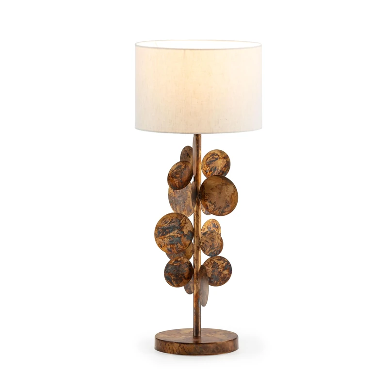 AlexandreHouse Susmesa Lamp 30 x 30 x 71 cm Metal Dorado with Trousers