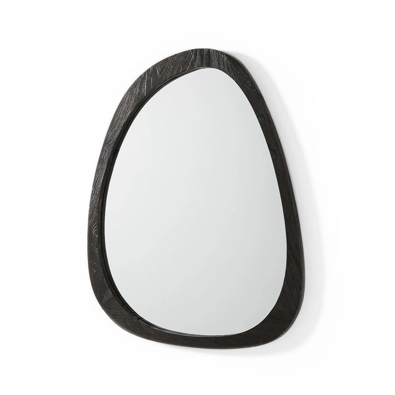 AlexandreHouse Espejo 81X3X62 Crystal/Madeira Brown Mirror