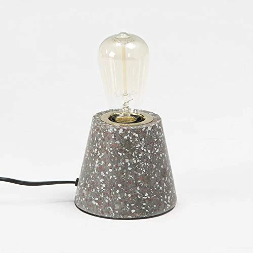 SOBREMESA Cement LAMP 12X8X10 GRIS with Cylinder - Image 1
