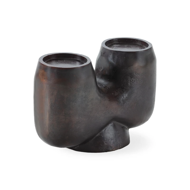Candle Holder 29 x 14 x 18 cm Metal Brass ENVEJECIDO