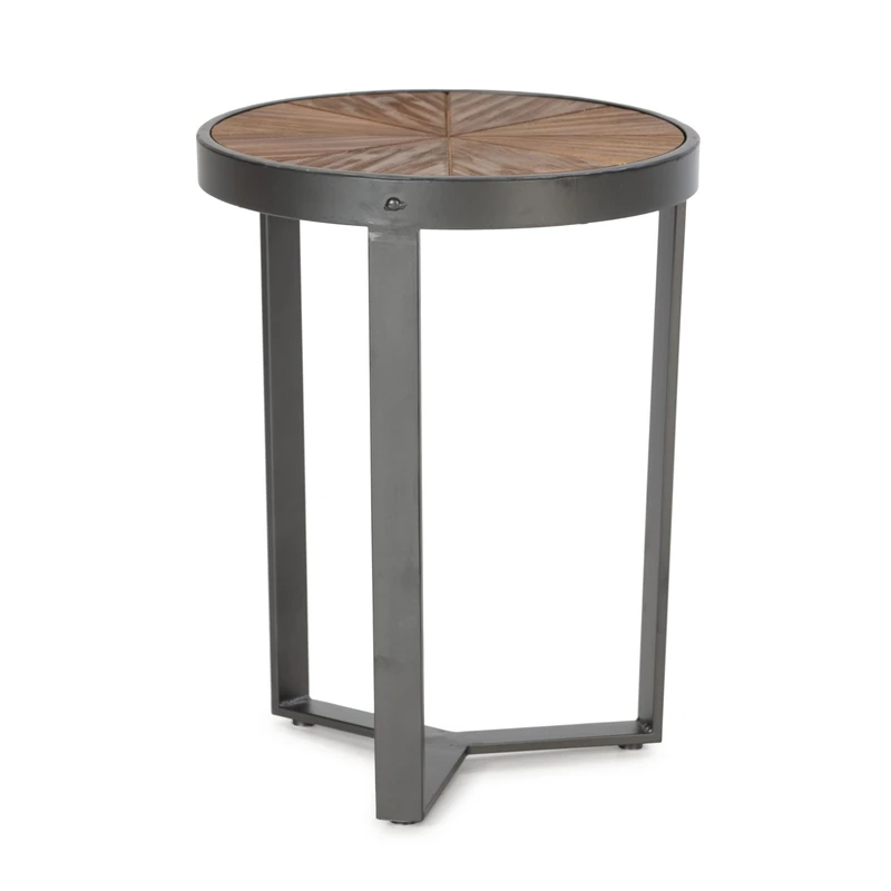 AlexandreHouse Mesa Auxiliar 40 x 40 x 56 cm Madera/Metal Black - Image 1
