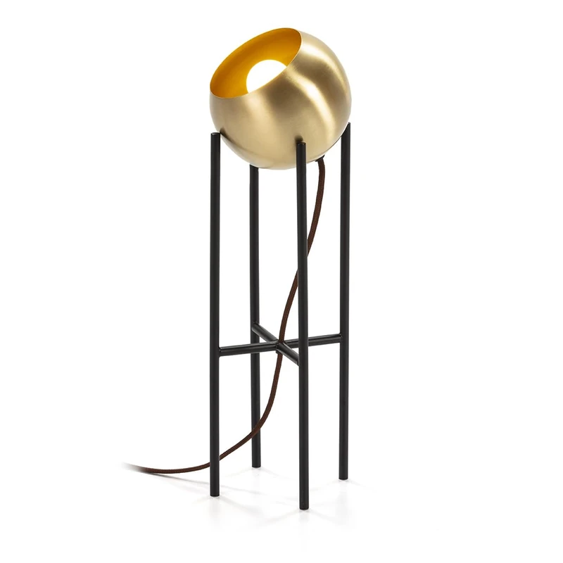 AlexandreHouse Susmesa Lamp 15 x 15 x 46 cm Metal Dorado/Black