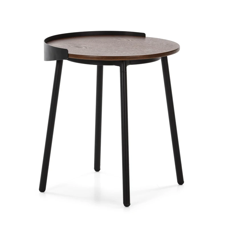 AlexandreHouse Mesa Auxiliar 50 x 51 x 66 cm Brown/Metal Black