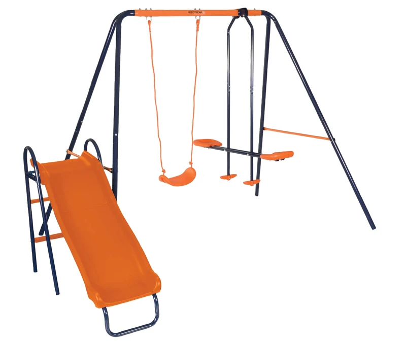 HEDSTROM M008644 Saturn Junior Swing Glider & Slide Outdoor Playset | Garden Frame Playground Set | Kids Children Fun Activity 180 x 195 x 285 centimetres