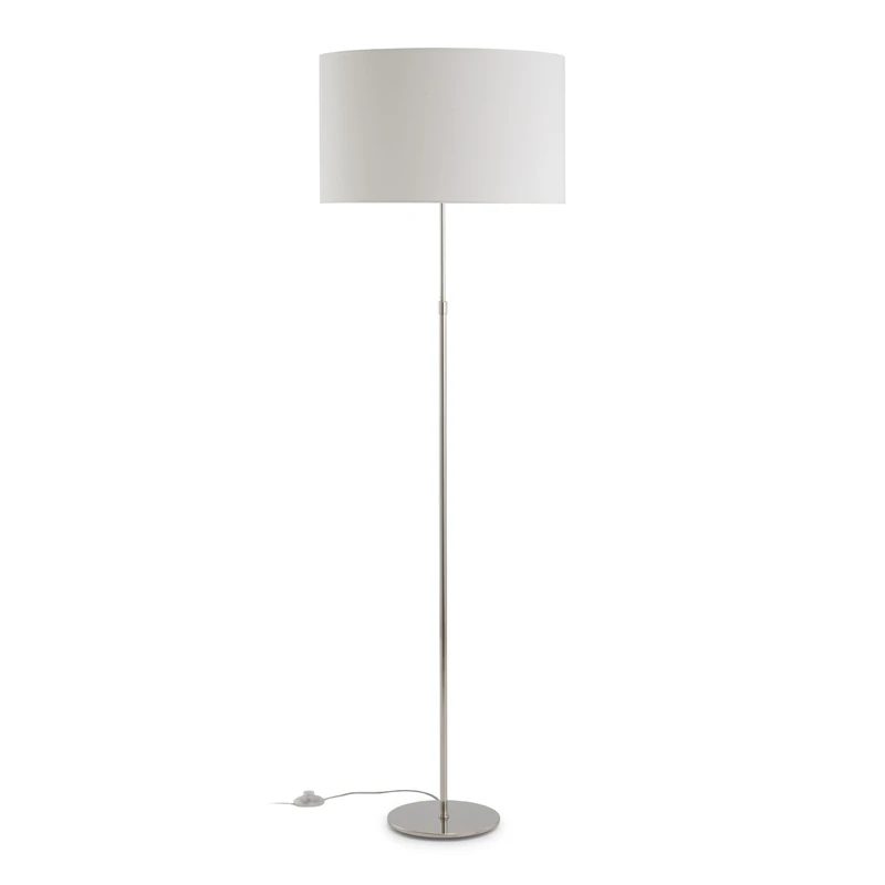 AlexandreHouse Extendable Pie Lamp 24 x 24 x 120/142 cm Metal Nickel