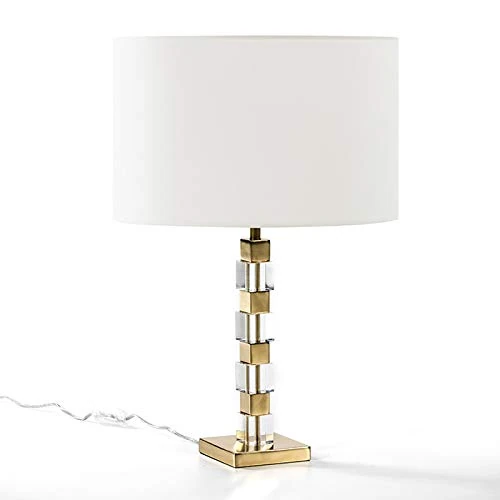 AlexandreHouse SOBREMESA LAMP 12X12X42 Acrylic/Metal Dorado Sin Trousers