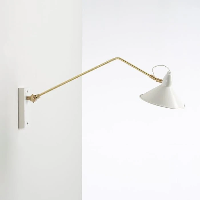 AlexandreHouse Aplique 70 x 22 x 28 Metal Blanco/Bronze - Image 1