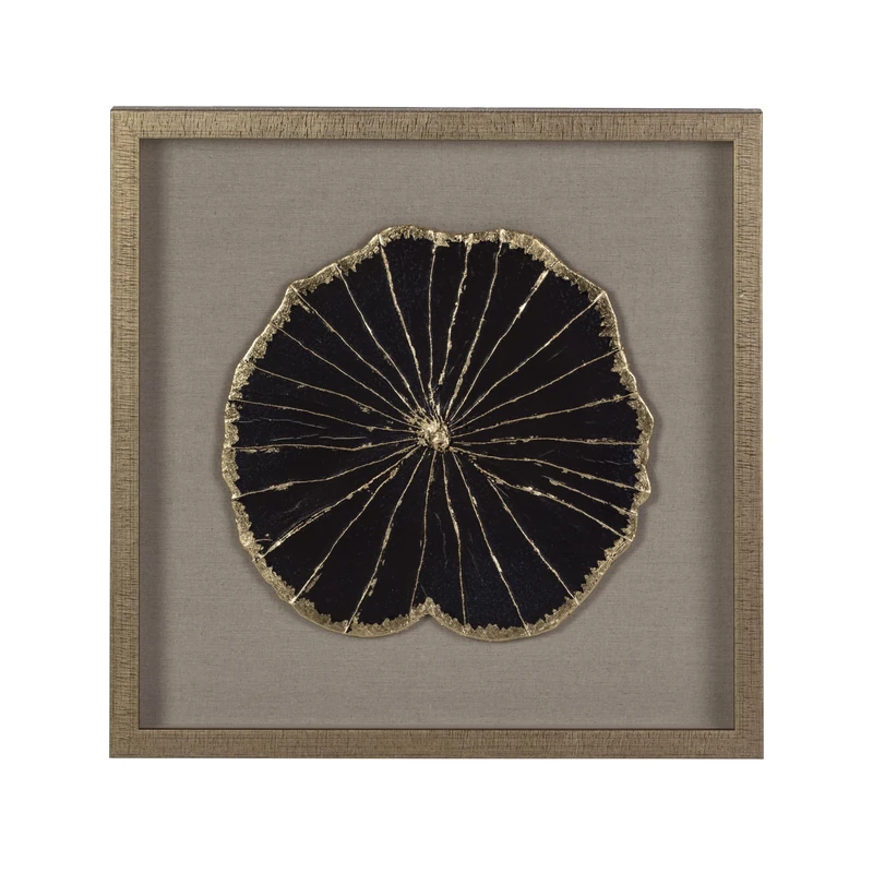 AlexandreHouse CUADRO 60X5X60 Crystal/Madera Dorado/Black