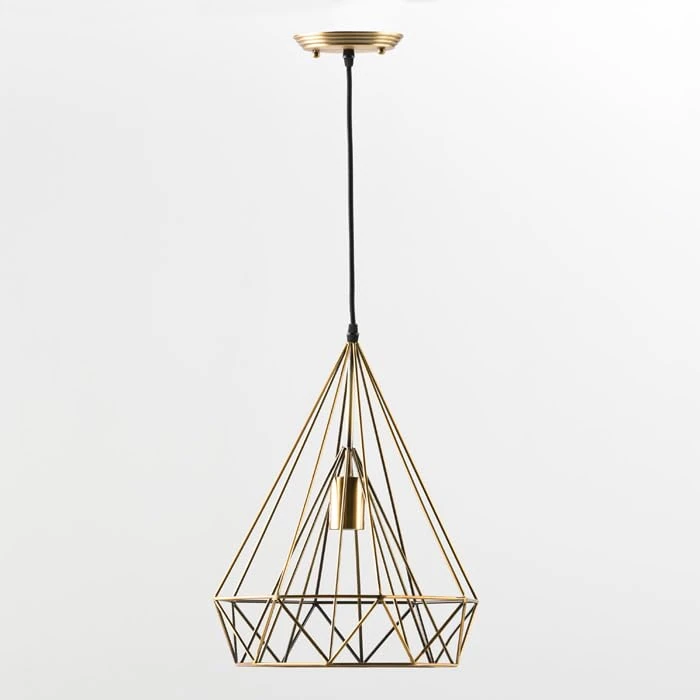AlexandreHouse Techo Lamp 30 x 30 x 42 cm Metal Bronze with Bottle