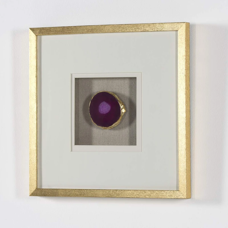 Cuadro 50 x 4 x 50 cm Madera Dorada/Pink Agate