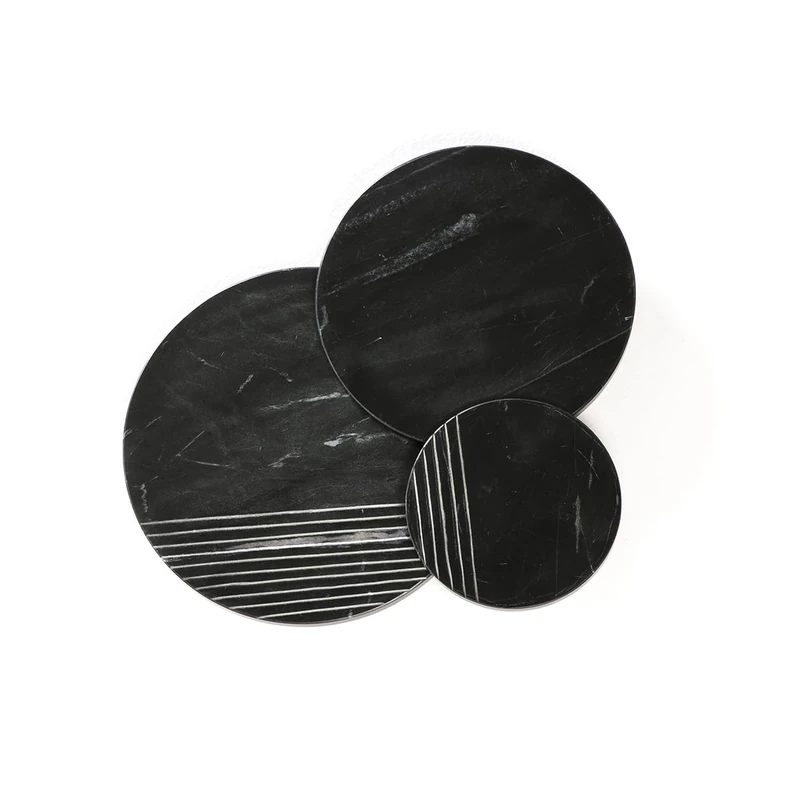 Exculture 56 x 4 x 56 cm Black Marble