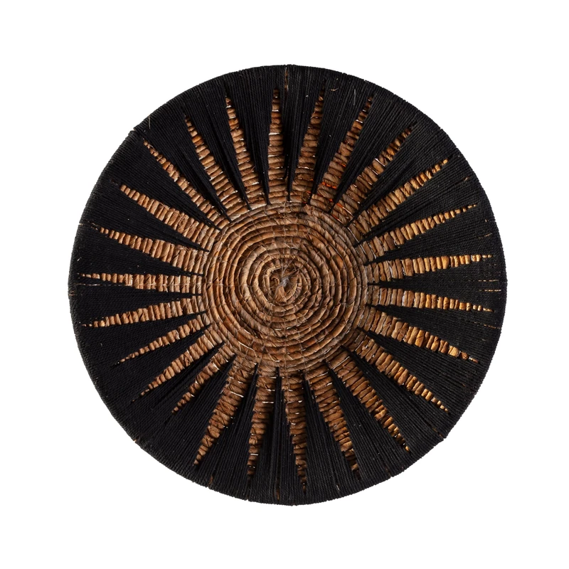 Decorative Plate, 50 x 50 x 2 cm, Hoja De Banana, Black/Natural - Image 1
