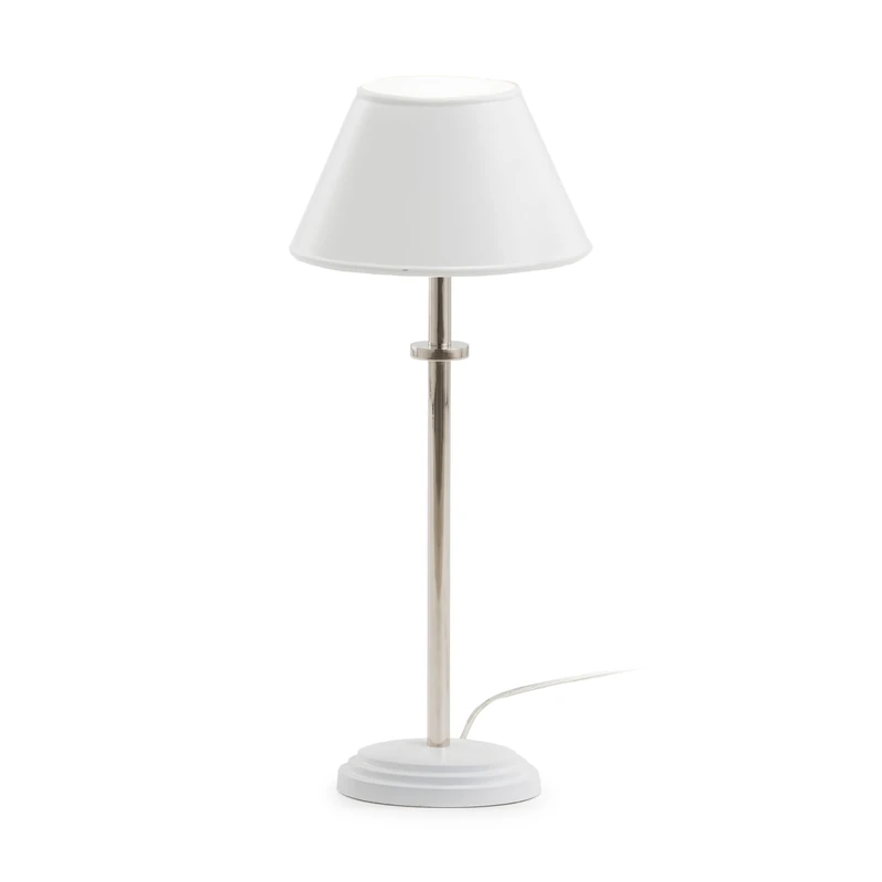 AlexandreHouse SOBREMESA LAMP 15X11X45 Metal Blanco/NIQUEL