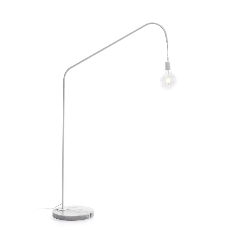 AlexandreHouse Pie Lamp 80 x 30 x 142 cm Marble White/Metal White - Image 1