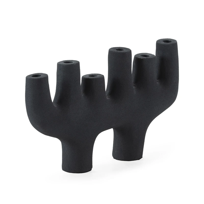 CANDLE 47X8X26 METAL AZUL DARK