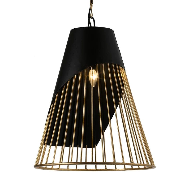 Techo Lamp 52 x 52 x 69 cm Metal Dorado/Black