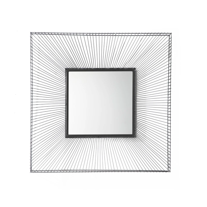 Espejo 90X10X90 Crystal/Metal Black