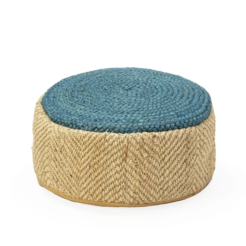 AlexandreHouse PUFF 55X55X20 ALFOMBRA SHUMAK MARFIL/AZUL