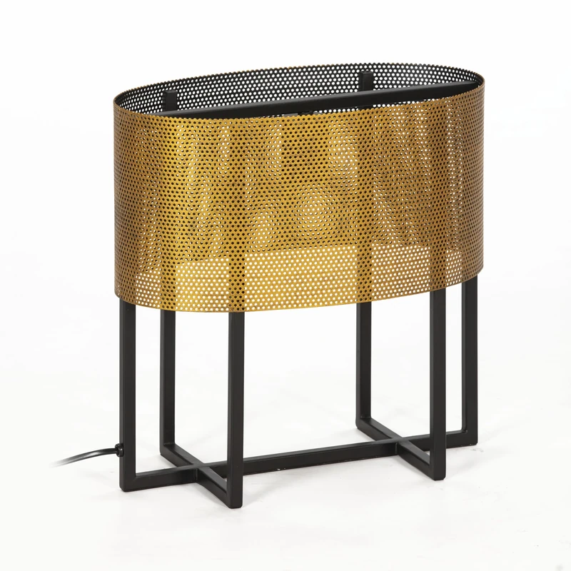 SOBREMESA LAMP 36X21X36 Metal Dorado/Black