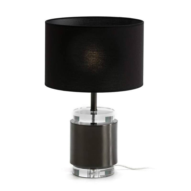 AlexandreHouse SOBREMESA LAMP 14X14X33 Acrylic/Metal Black - Image 1