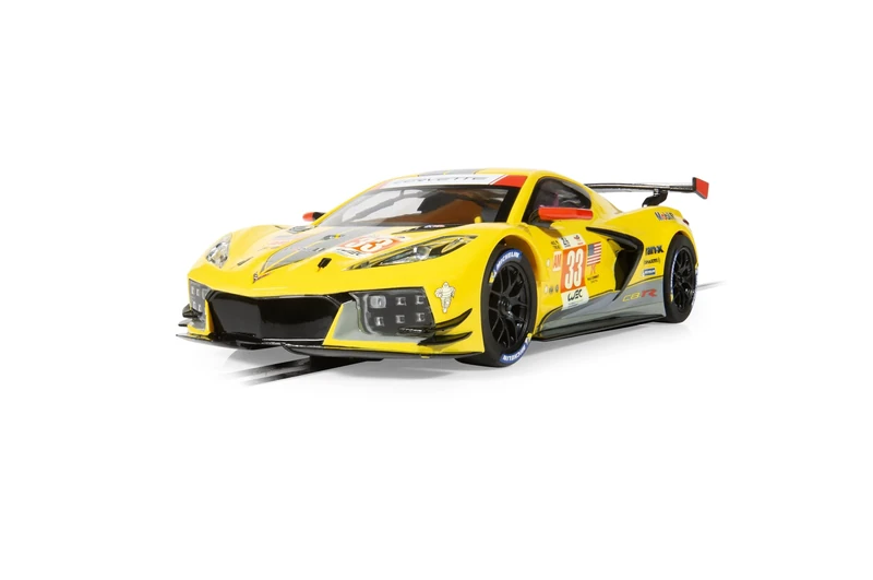 Scalextric Cars - C4558 Chevrolet Corvette C8R - LeMans GTE AM Winner 2023 - Toy Slot Car for use with Race Tracks - Small Kids Gift Ideas for Boy/Girl Ages 3 Accessories, Yellow
