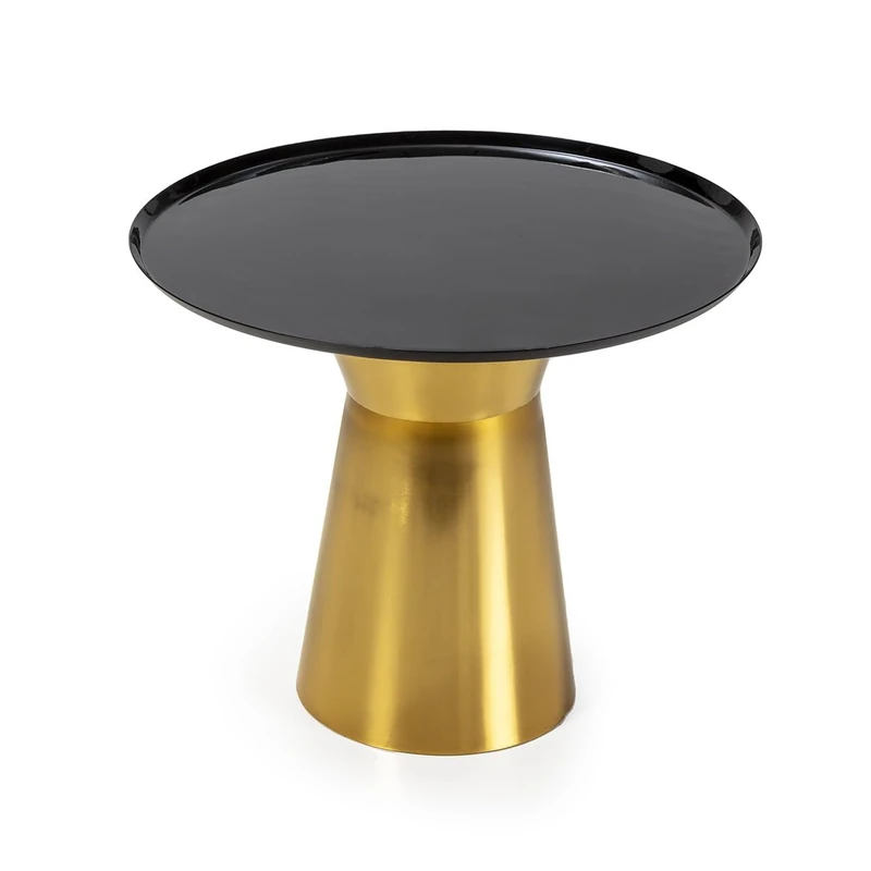 MESA Auxiliar 47 x 47 x 40 cm Metal Black/Dorado - Image 1