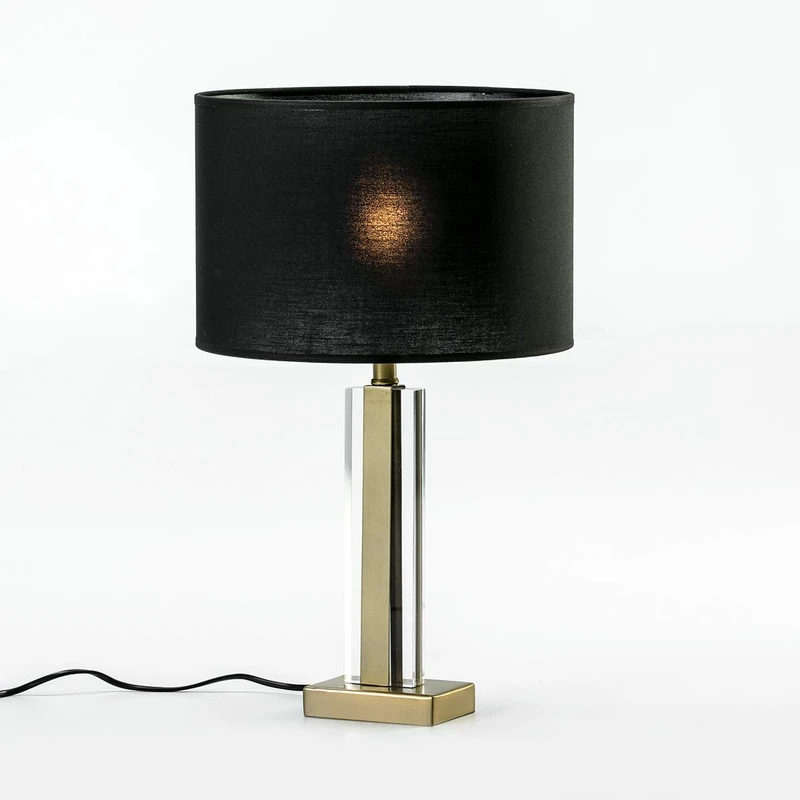 AlexandreHouse LAMPARA SOBREMESA 15X11X45 Metal Blanco/NIQUEL