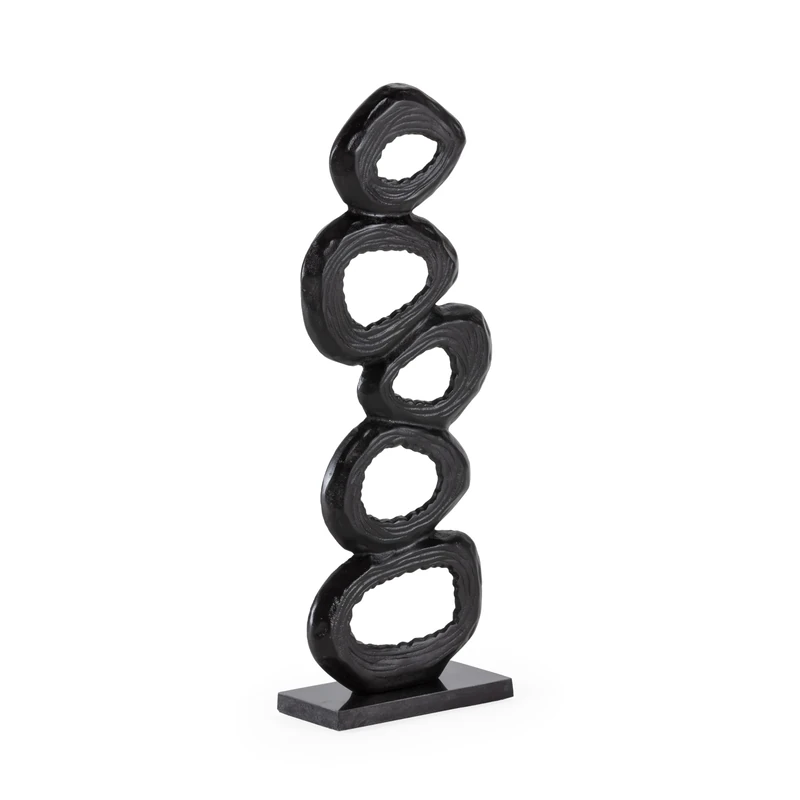 Exculture 26 x 10 x 66 cm Metal Brass/Marble Black