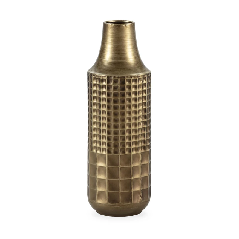 JARRON 16X16X45 Metal Dorado