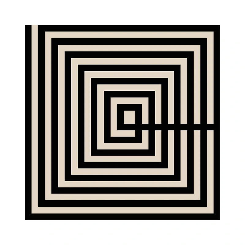CUADRO 50X3X50 METACRYLATED Optic Black & Brown