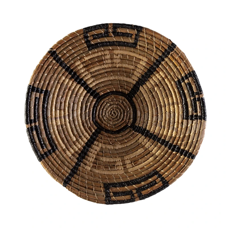 AlexandreHouse Decorative Plato 60X60X2 Mendong Natural/Black