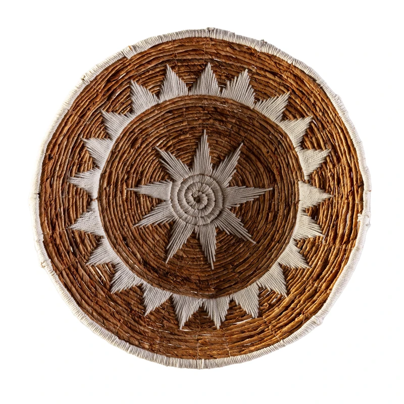 HOJA DE Banana Blanco/Natural Plato Decorative 60X60X2
