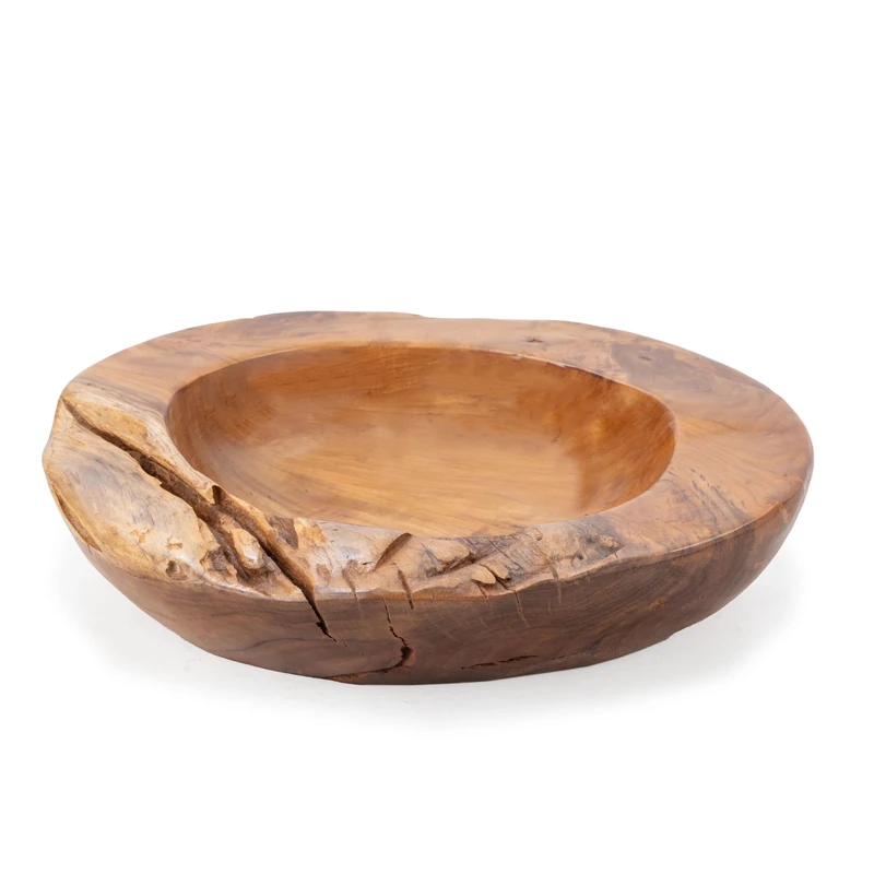 AlexandreHouse Bowl 40 x 40 x 8 cm Madera Teca/Natural