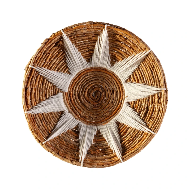 HOJA DE Banana Natural/Blanco Plato Decorative 40X40X2 - Image 1