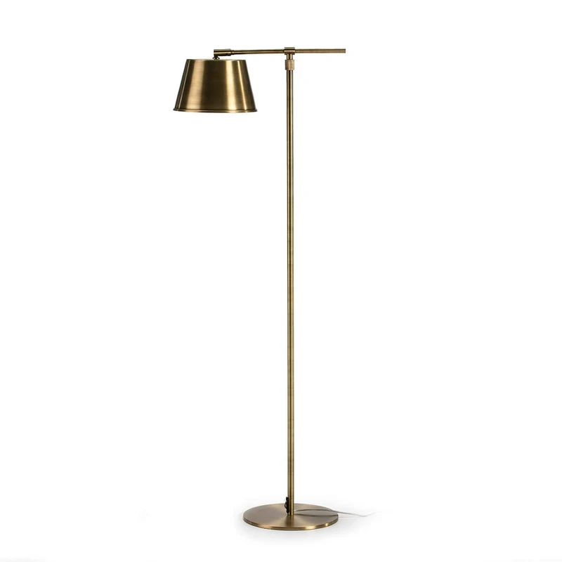 AlexandreHouse Lamp de Pie 42X23X149 Metal Dorado