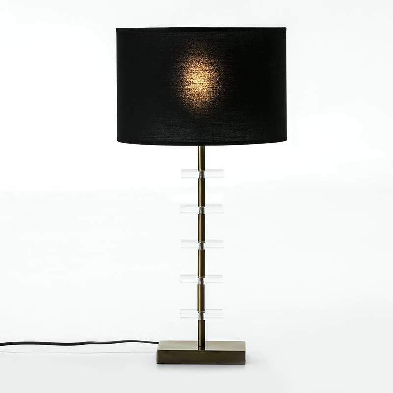 AlexandreHouse LAMPARA DE Pie 35X30X130 Madera/Metal Blanco/Dorado