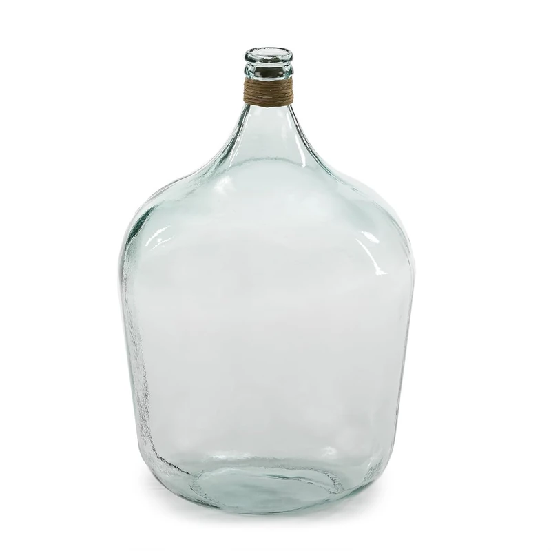 Jarron 37X37X55 Transparent Crystal/Enea Natural