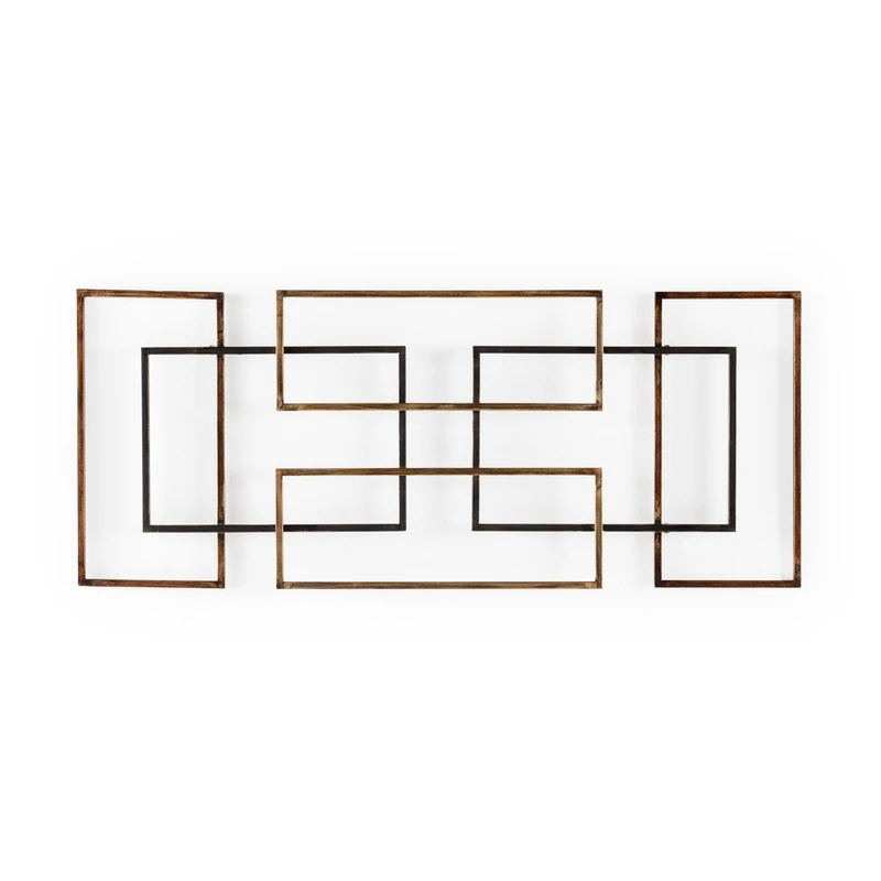 AlexandreHouse Exculture 112X3X46 Metal Dorado/Black/Cobra - Image 1
