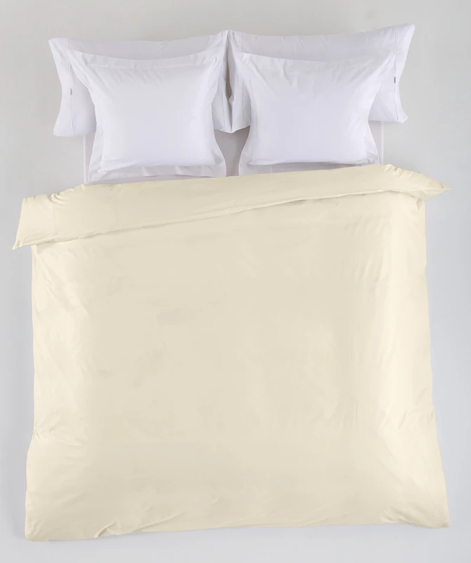 Funda Nordica Lisa Cream Cama de 90 (1 Piece) - 50% Cotton / 50% Polyester - 144 Hilos. Gramage: 115