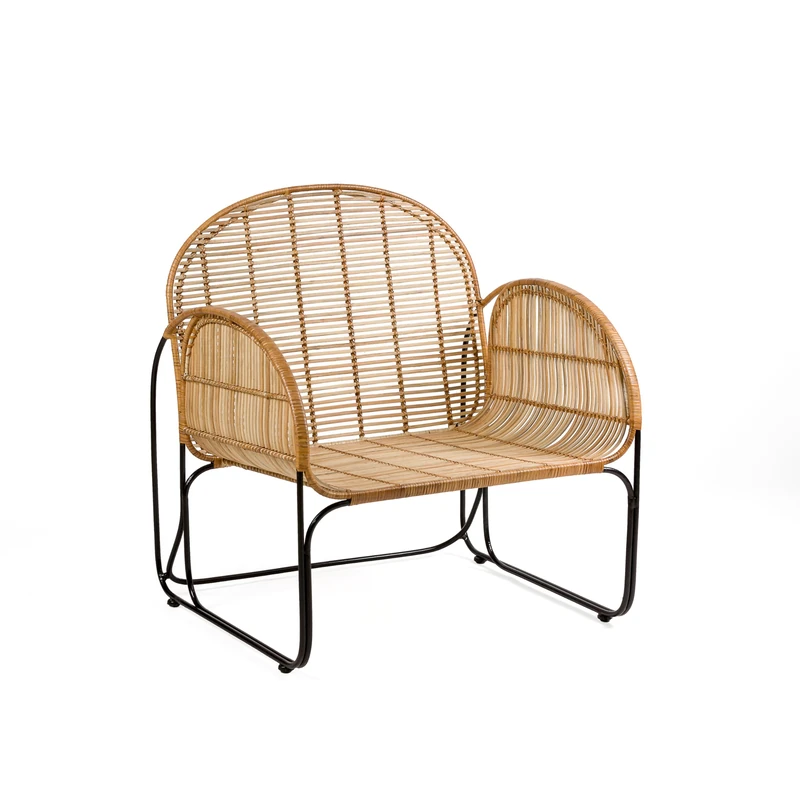 AlexandreHouse Sillon 69 x 75 x 84 cm - Black/Silver Natural