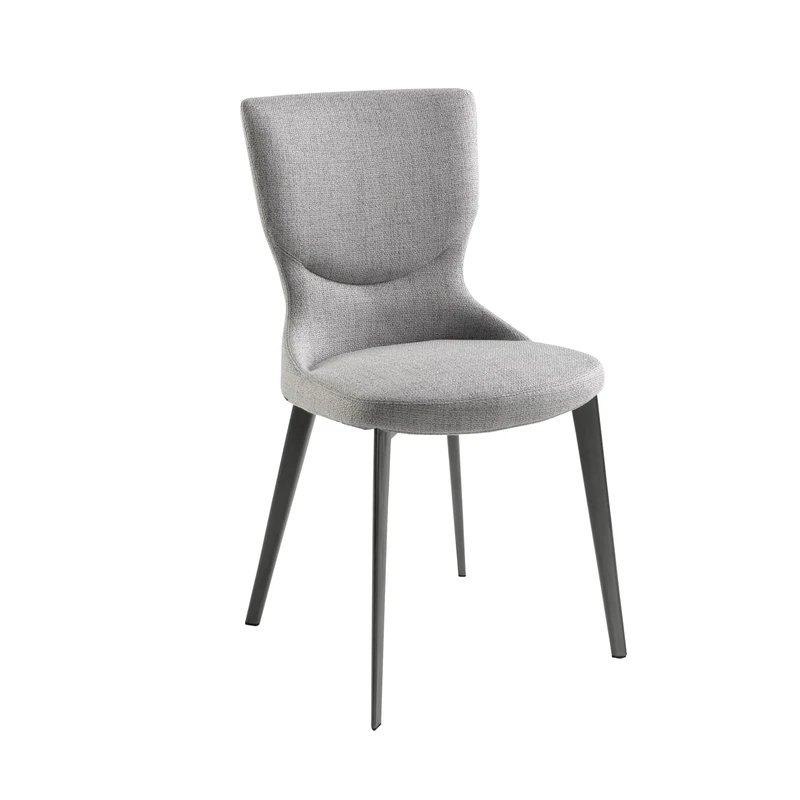 AlexandreHouse Modern Design Design with Asian and Blue Tapizados in Grey Canvas. Patas de Maple Stainless Steel Grey Anthracite Metal