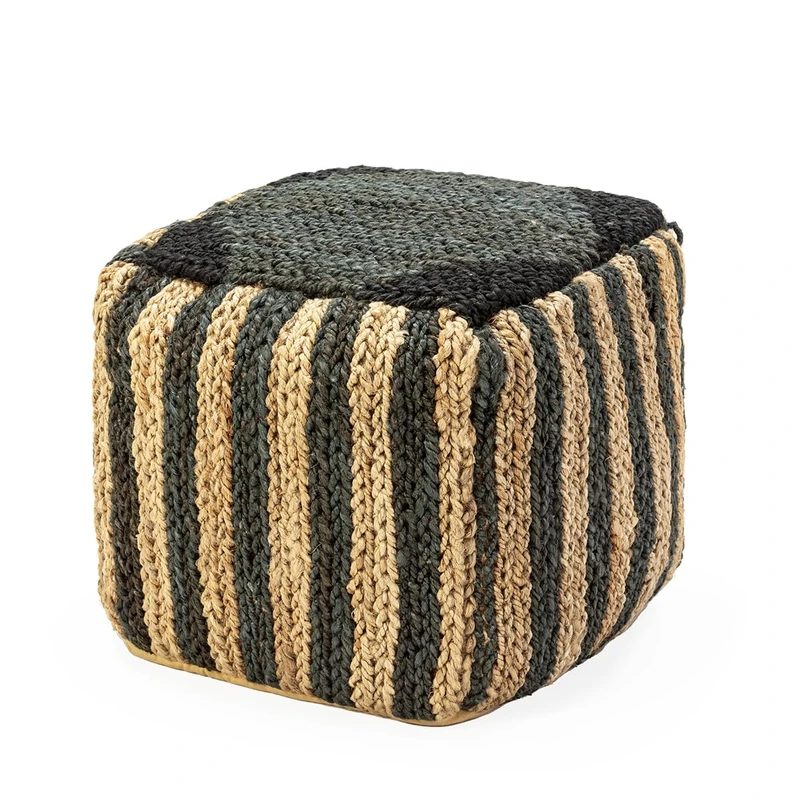 AlexandreHouse PUFF 50X50X50 ALFOMBRA SHUMAK NATURAL/BLACK