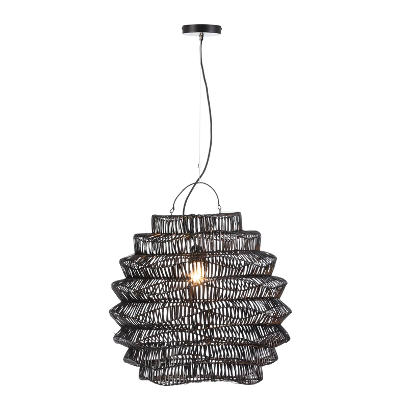 Ceiling LAMP 55X55X60/200 Ratan Black