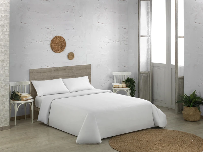 AlexandreHouse Funda nórdica de algodón orgánico colour blanco. Cama de 105 cm.