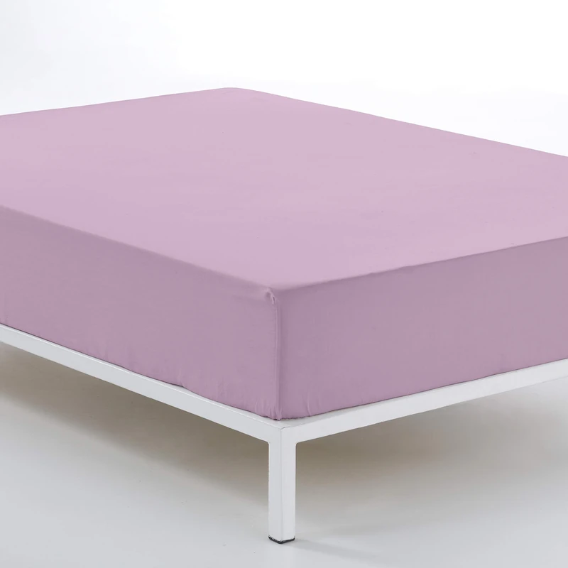Bajera Ajustable Mauve Cama de 200 (30 cm High) - 100% Cotton - 144 Hilos. Gramage: 115