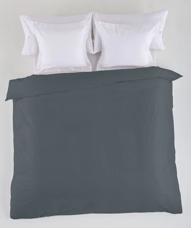 Funda Nordica Lisa Colour Grey Cama de 135/140 (1 Piece) - 50% Cotton / 50% Polyester - 144 Hilos. Gramage: 115 - Image 1