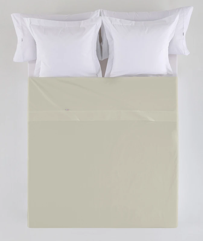 AlexandreHouse Sabana Encimera Colour Piedra Cama de 200 50% Cotton / 50% Polyester - 144 Hilos. Gramage: 115