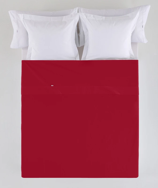 Sábana Sabana Encimera Colour Burdeos Cama de 200 50% Cotton / 50% Polyester - 144 Hilos. Gramage: 115